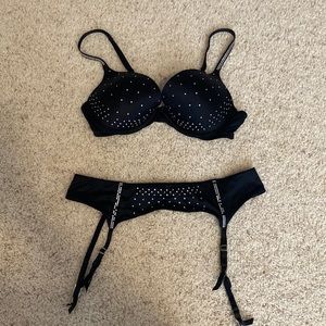 Victoria’s Secret bra and garter belt